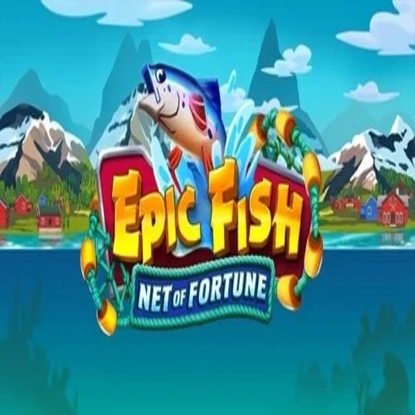 Slots logo of Epic Fish Net of Fortune from Quickspin at Helabet