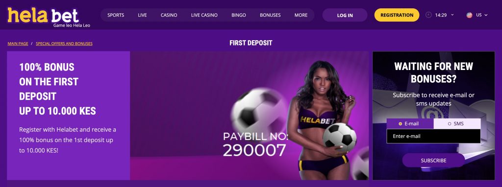 Helabet Registration Bonus