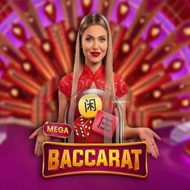 Mega Baccarat casino game by Pragmatic Play – featured logo at Helabet